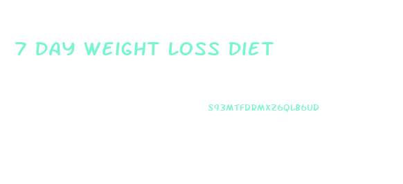 7 Day Weight Loss Diet