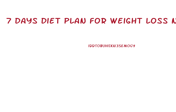 7 Days Diet Plan For Weight Loss Non Vegetarian Indian