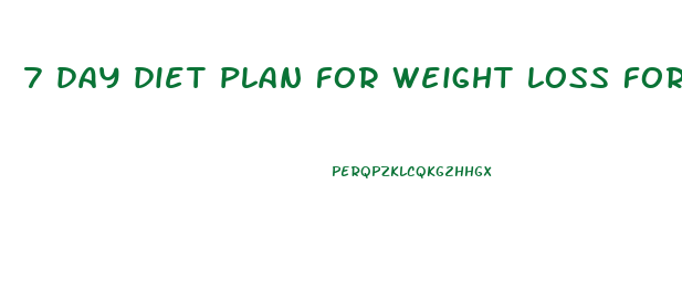 7 day diet plan for weight loss for kids