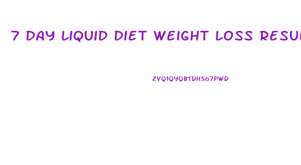 7 day liquid diet weight loss results before and after