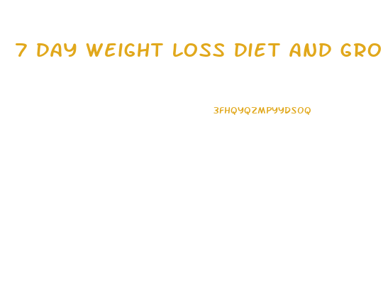 7 day weight loss diet and grocery list