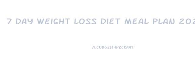 7 day weight loss diet meal plan 2024 calorie menu