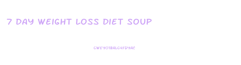 7 day weight loss diet soup