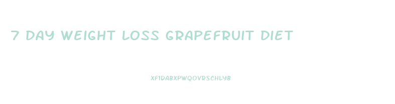 7 day weight loss grapefruit diet