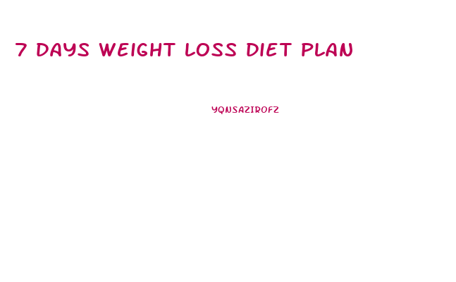 7 days weight loss diet plan