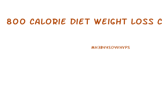 800 calorie diet weight loss calculator