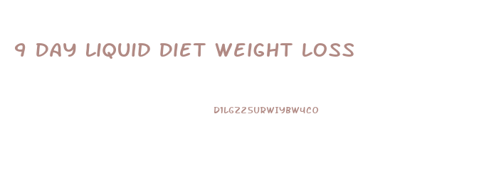 9 Day Liquid Diet Weight Loss