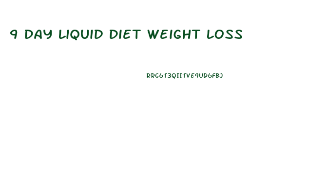 9 Day Liquid Diet Weight Loss