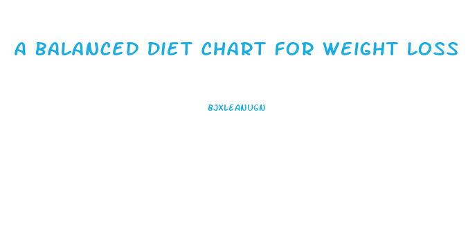 A Balanced Diet Chart For Weight Loss