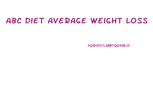 Abc Diet Average Weight Loss