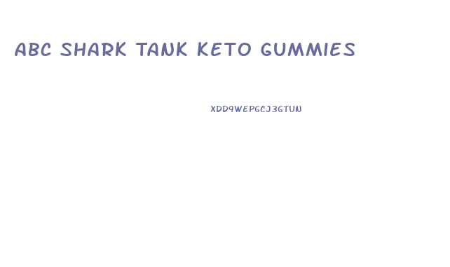 Abc Shark Tank Keto Gummies