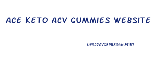 Ace Keto Acv Gummies Website