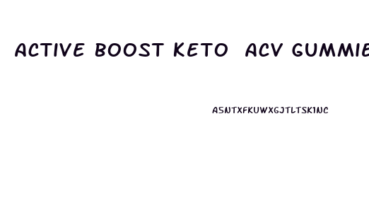 Active Boost Keto Acv Gummies