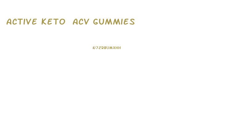 Active Keto Acv Gummies
