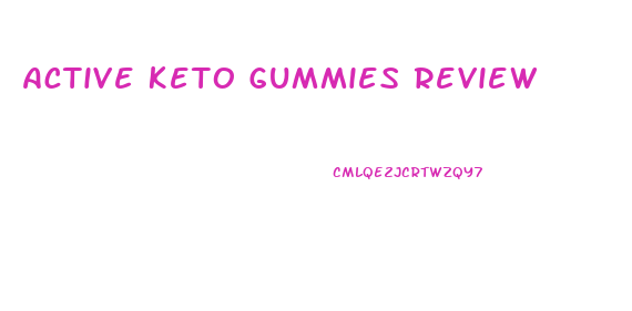 Active Keto Gummies Review