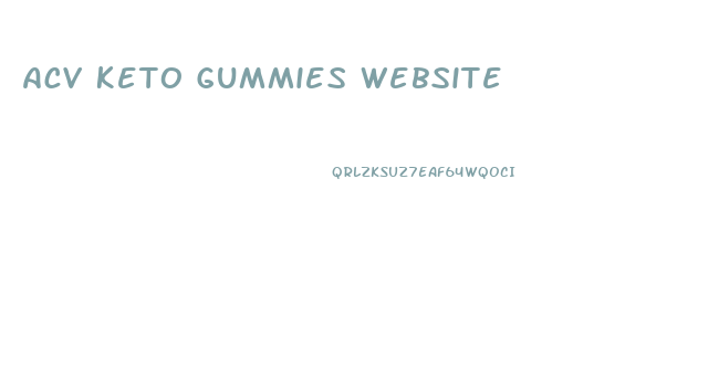Acv Keto Gummies Website