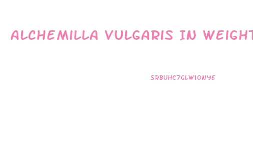 Alchemilla Vulgaris In Weight Loss Pills