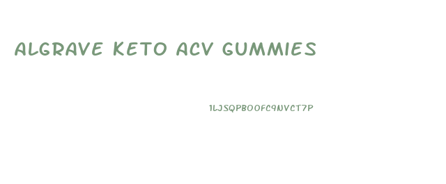 Algrave Keto Acv Gummies