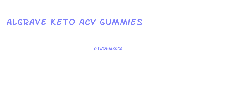 Algrave Keto Acv Gummies