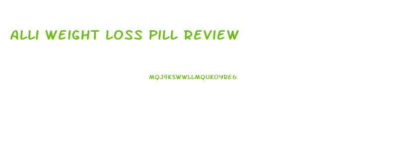 Alli Weight Loss Pill Review