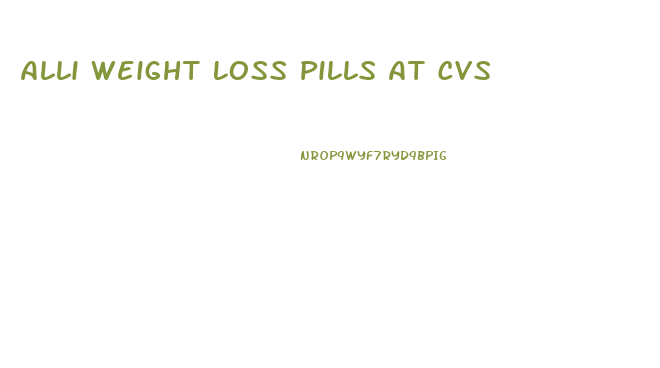 Alli Weight Loss Pills At Cvs