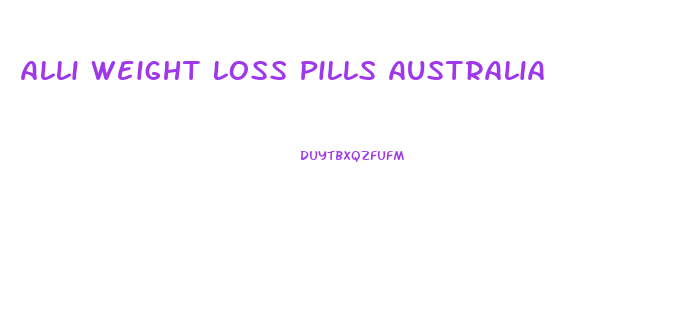 Alli Weight Loss Pills Australia