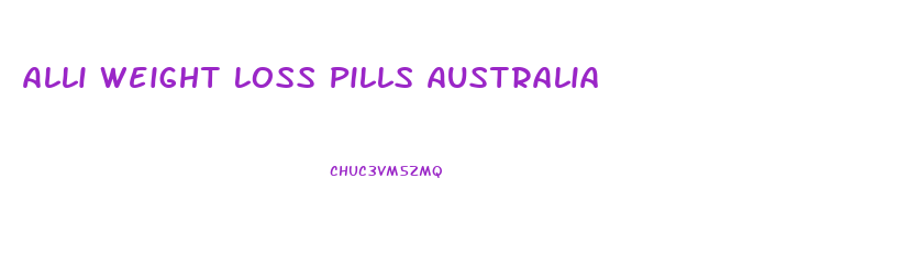 Alli Weight Loss Pills Australia