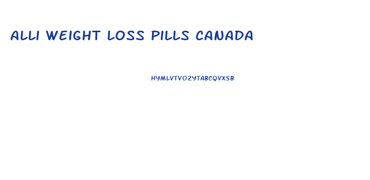 Alli Weight Loss Pills Canada
