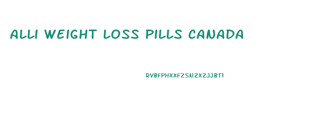 Alli Weight Loss Pills Canada