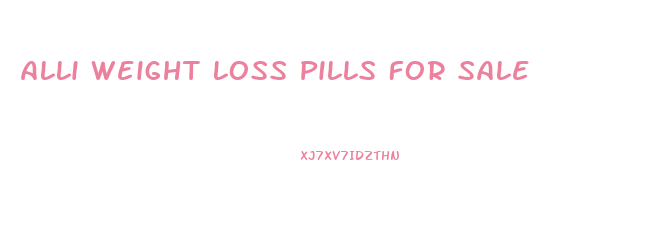 Alli Weight Loss Pills For Sale