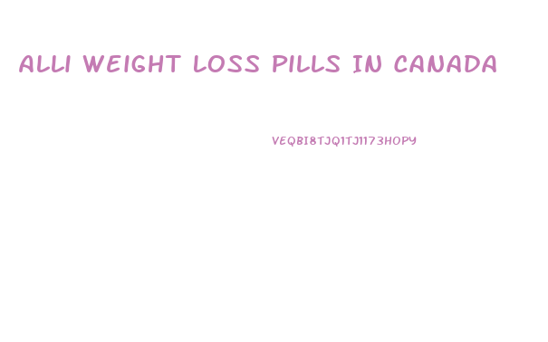 Alli Weight Loss Pills In Canada