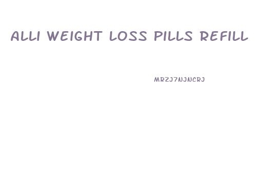 Alli Weight Loss Pills Refill