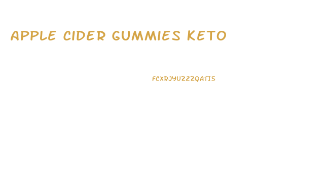 Apple Cider Gummies Keto