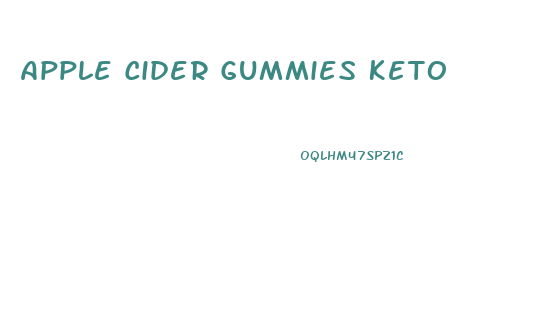Apple Cider Gummies Keto
