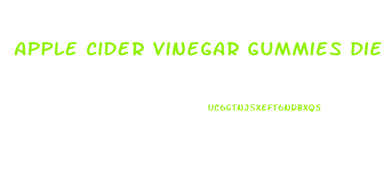 Apple Cider Vinegar Gummies Diet