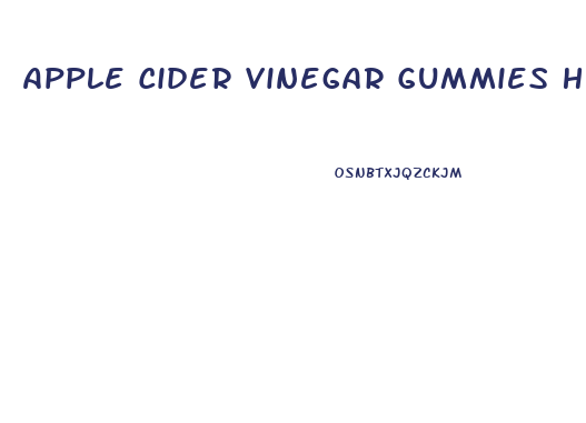 Apple Cider Vinegar Gummies Help With Weight Loss
