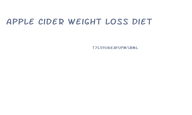 Apple Cider Weight Loss Diet