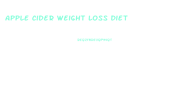 Apple Cider Weight Loss Diet