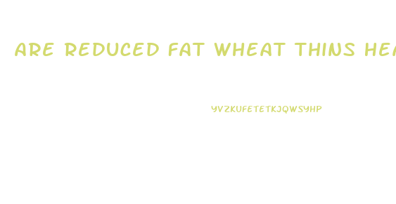 Are Reduced Fat Wheat Thins Healthy