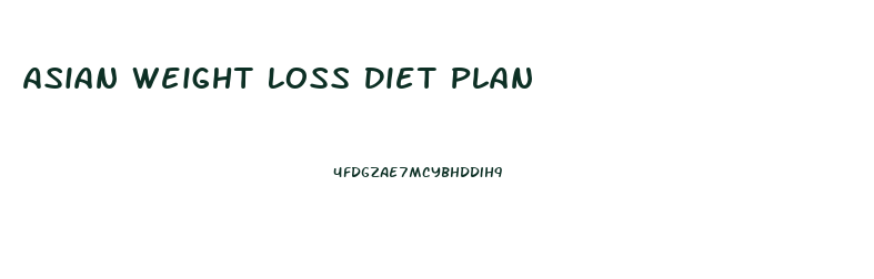 Asian Weight Loss Diet Plan