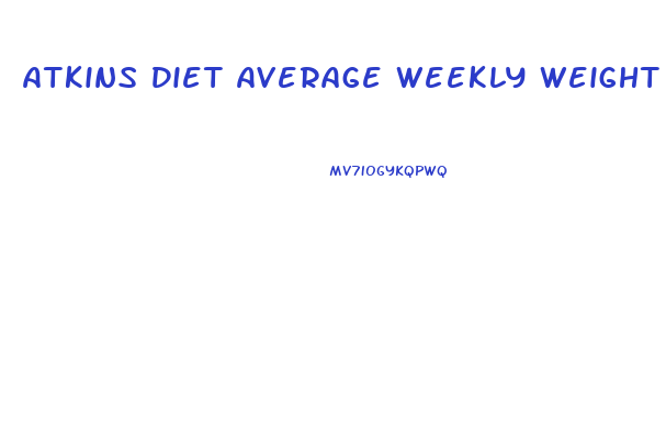 Atkins Diet Average Weekly Weight Loss