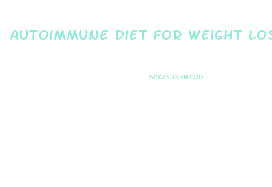 Autoimmune Diet For Weight Loss