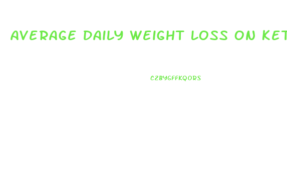 Average Daily Weight Loss On Keto Diet