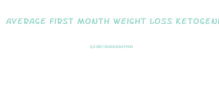 Average First Month Weight Loss Ketogenic Diet