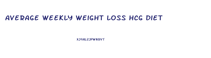 Average Weekly Weight Loss Hcg Diet