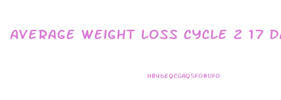 Average Weight Loss Cycle 2 17 Day Diet