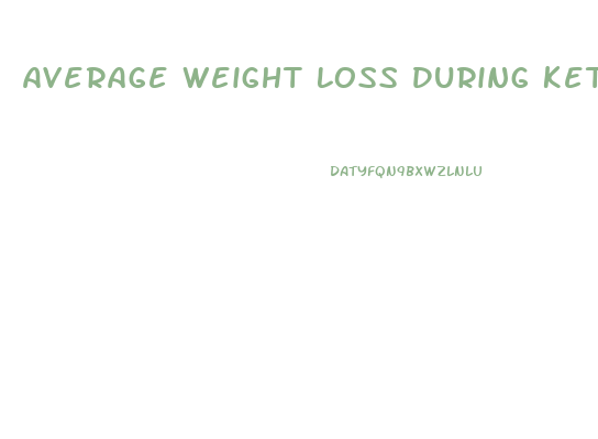 Average Weight Loss During Keto Diet