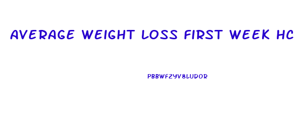 Average Weight Loss First Week Hcg Diet