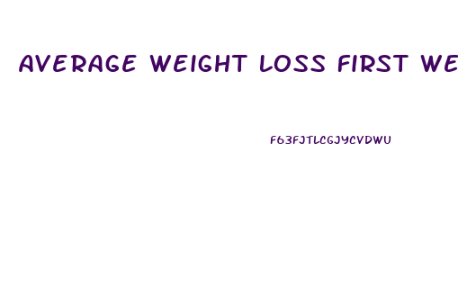 Average Weight Loss First Week Low Carb Diet