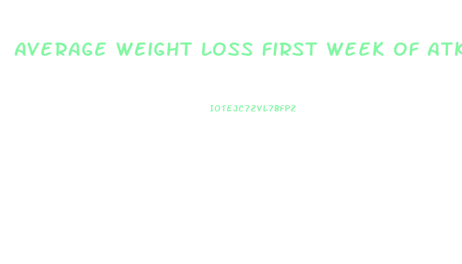 Average Weight Loss First Week Of Atkins Diet